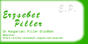 erzsebet piller business card